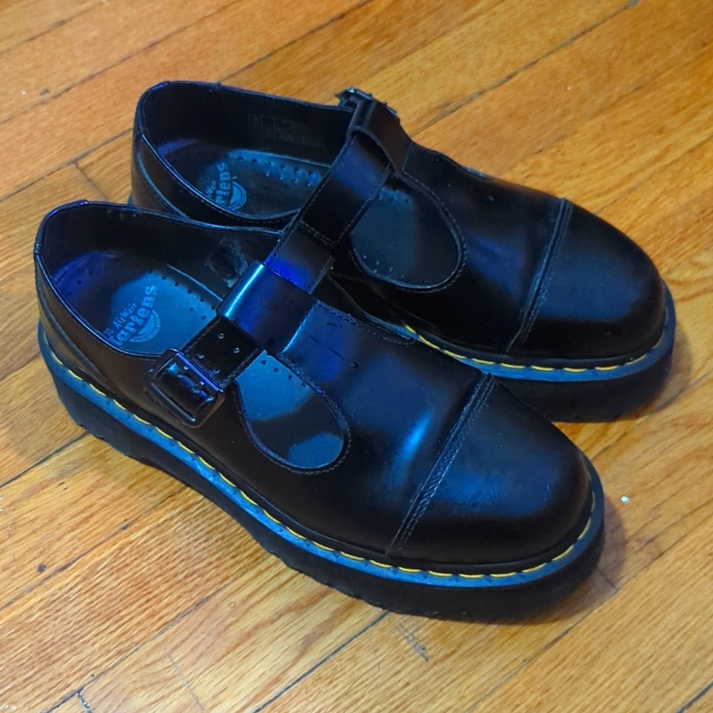 dr martens bethan quad mary jane platform loafers